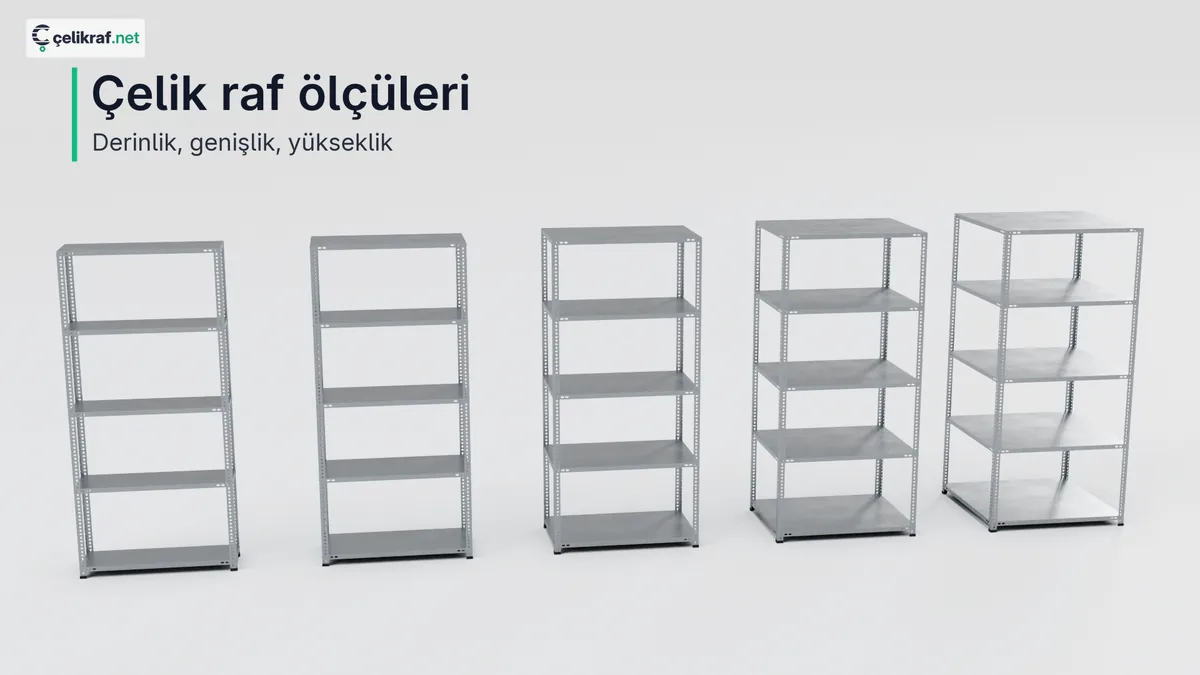 Derinlik, genişlik ve yükseklik seçenekleri
