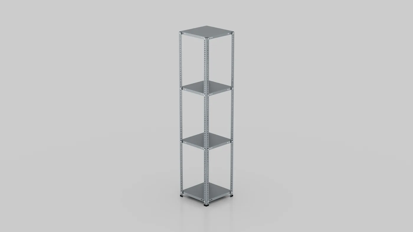 43 cm derinlik galvaniz çelik raf