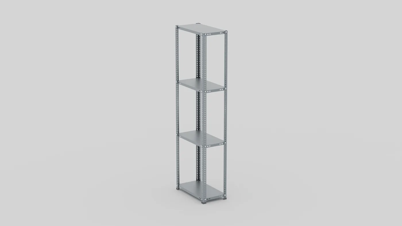 Çelik raf 200×60×31 cm 4 raflı galvaniz