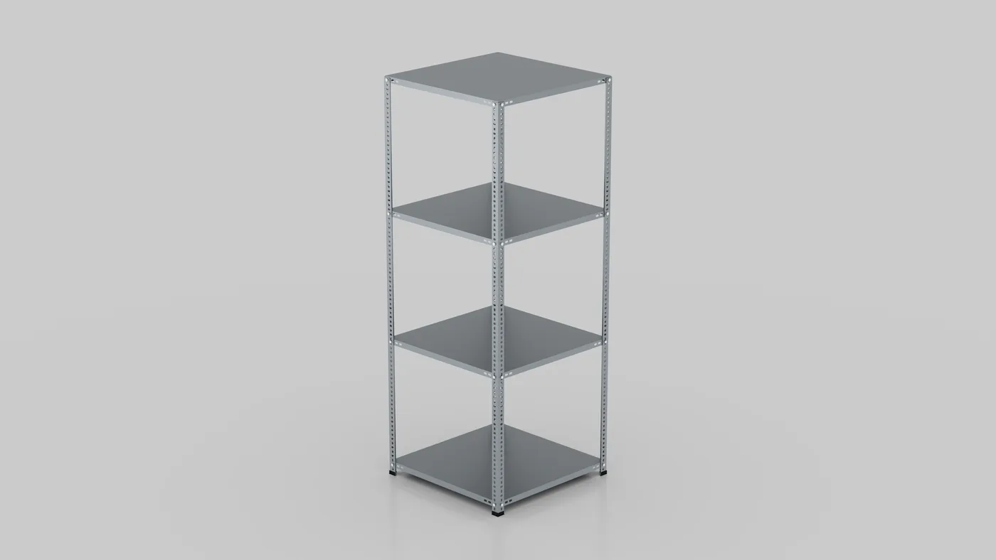 Çelik raf 200×60×59 cm 4 raflı galvaniz