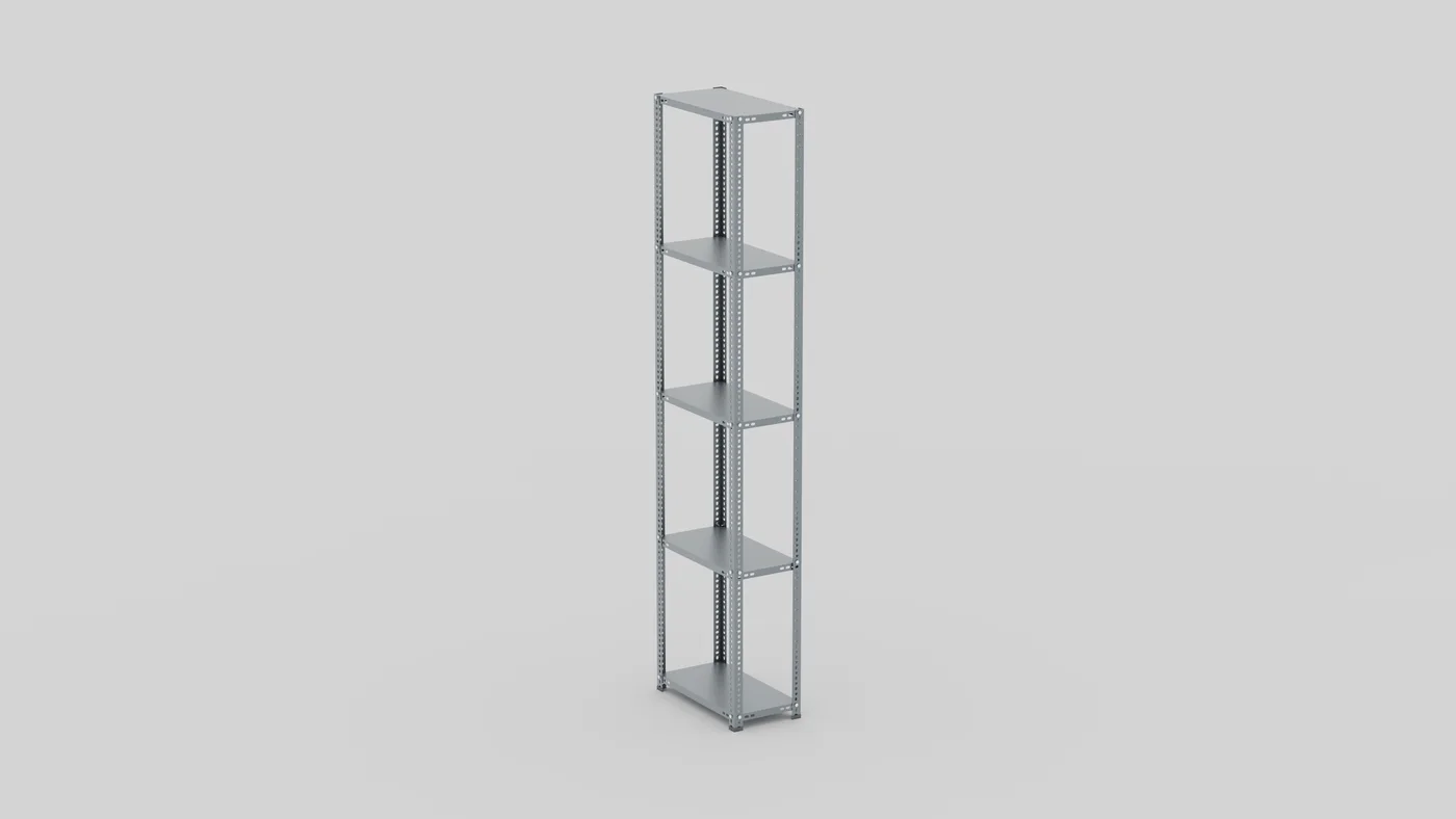 Çelik raf 200×75×31 cm 5 raflı galvaniz