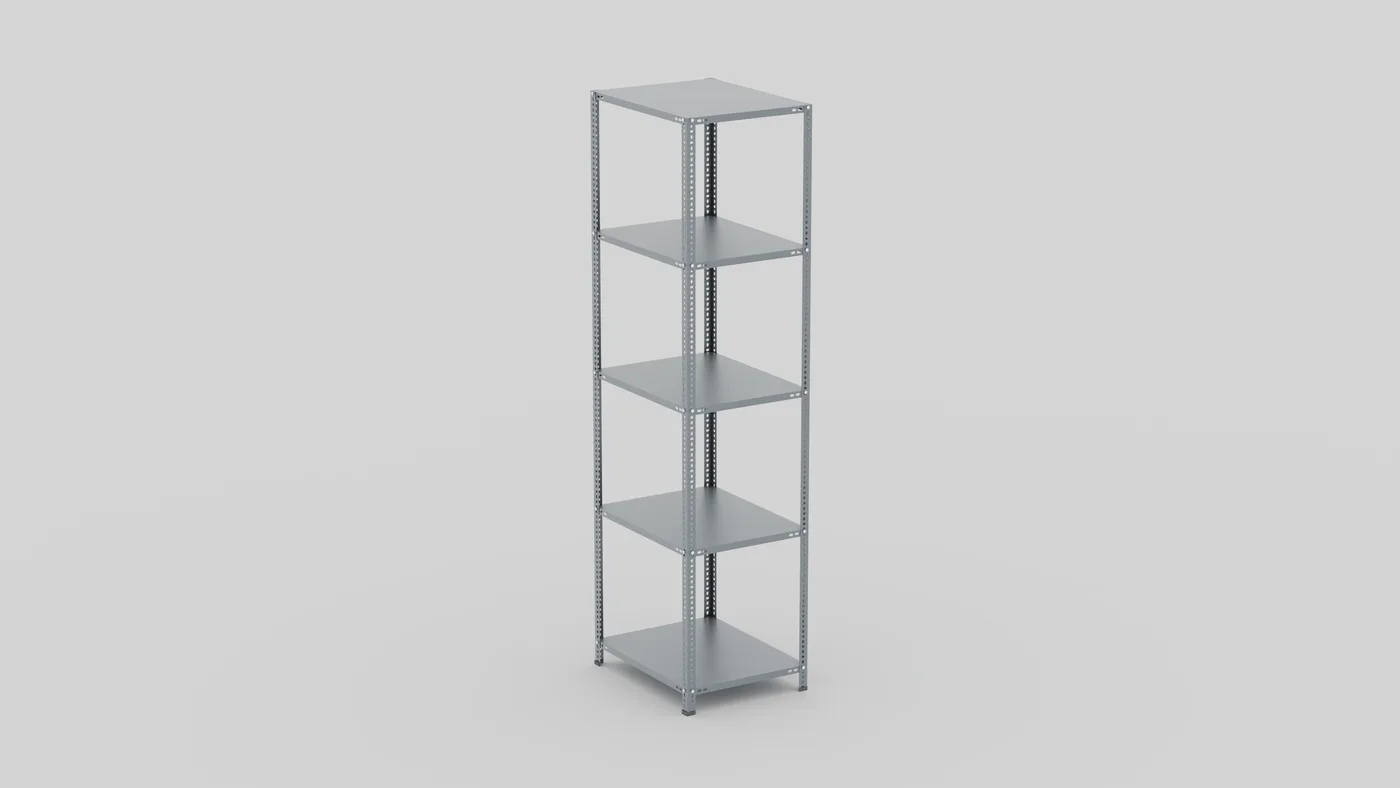Çelik raf 200×75×59 cm 5 raflı galvaniz
