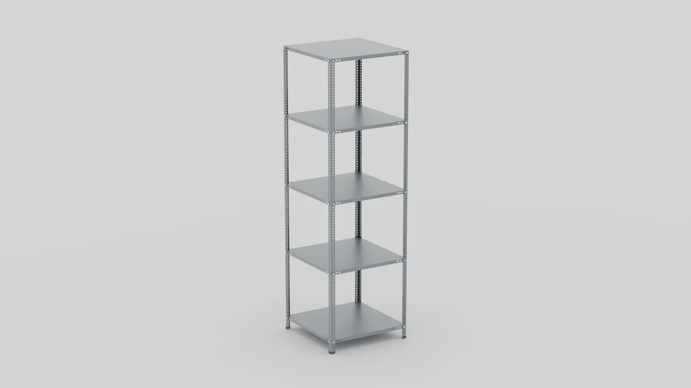 Çelik raf 200×75×75 cm 5 raflı galvaniz