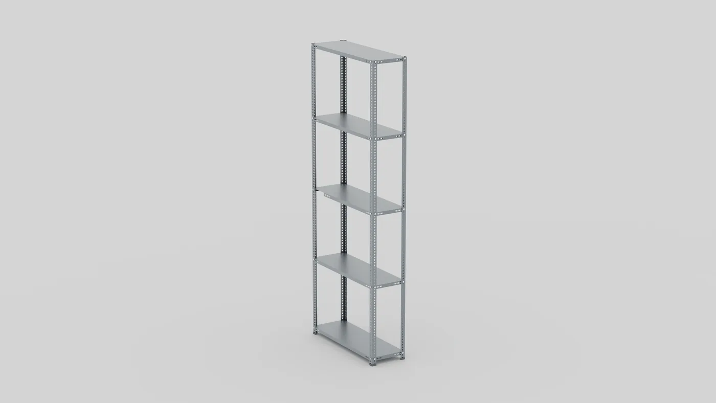 Çelik raf 200×93×31 cm 5 raflı galvaniz