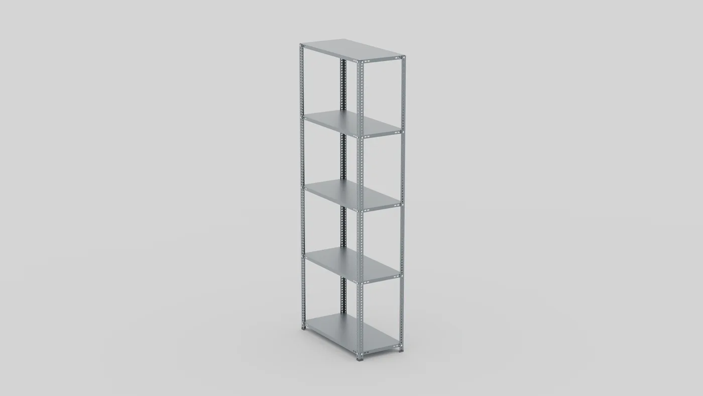 Çelik raf 200×93×43 cm 5 raflı galvaniz