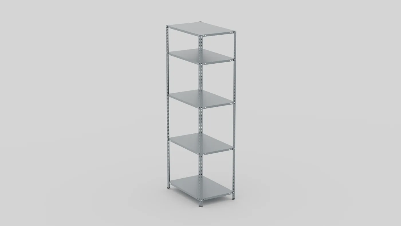 Çelik raf 200×93×59 cm 5 raflı galvaniz
